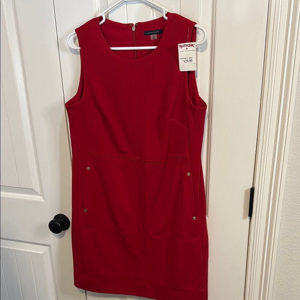 Tommy Hilfiger Red Sleeveless Dress